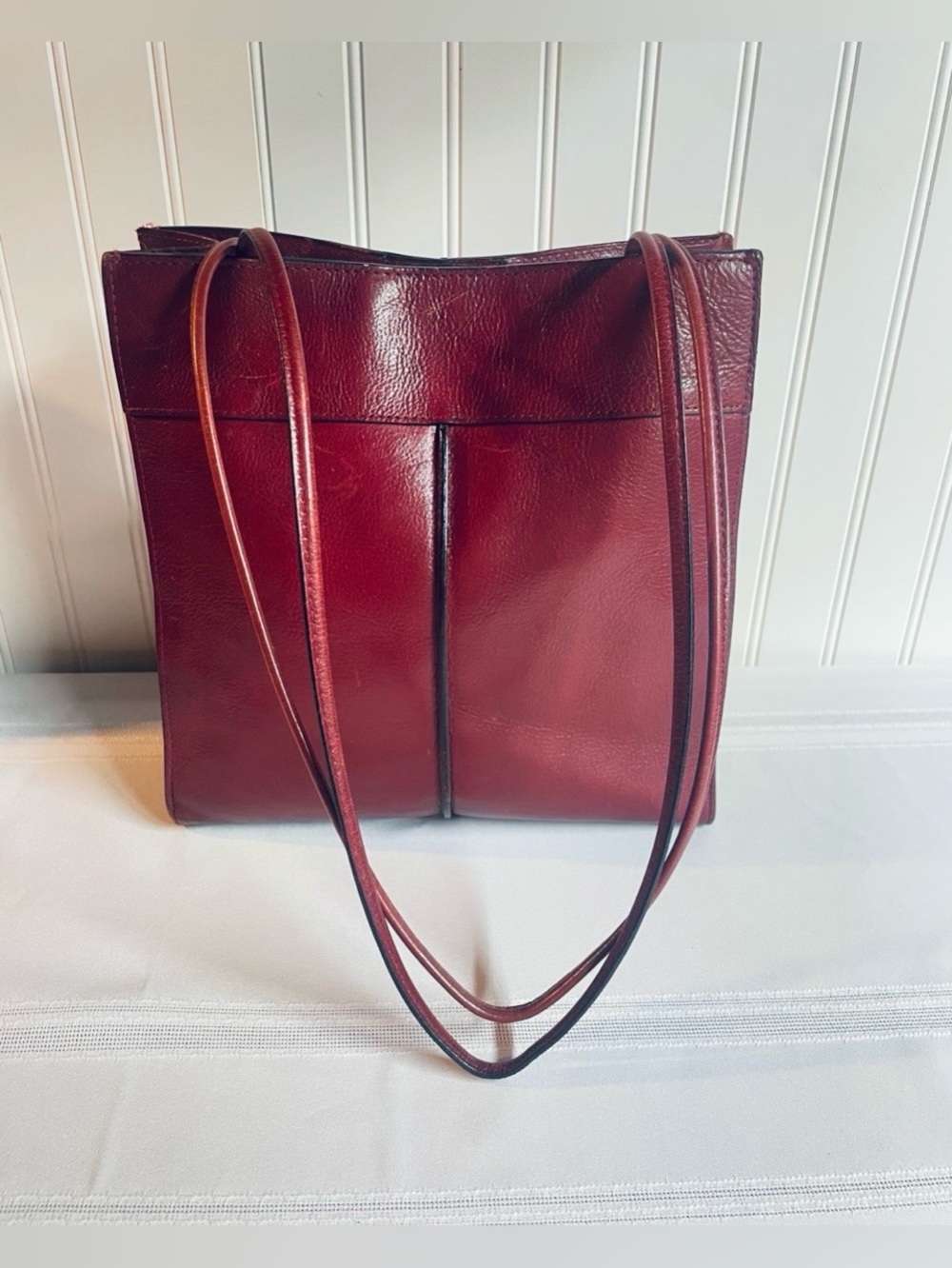 Wilson Leather Purse Shoulder Bag Red  10x11